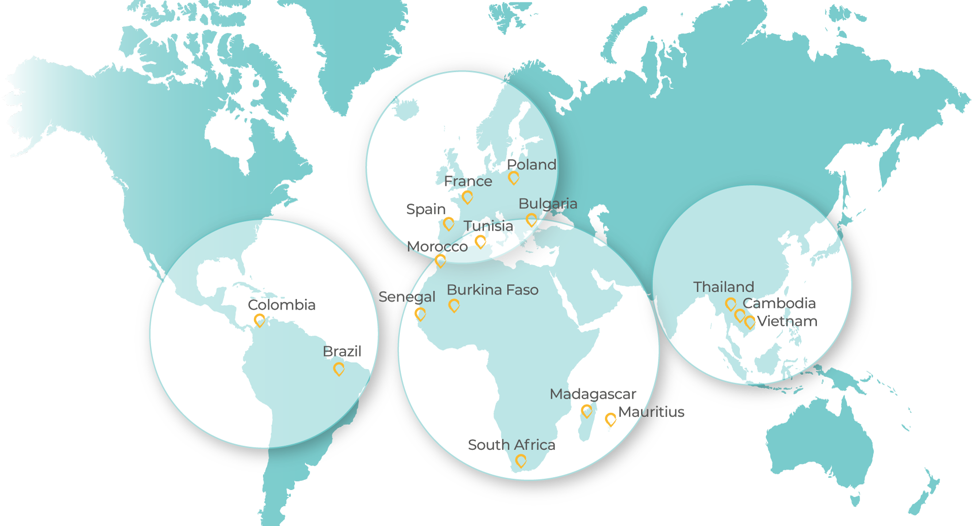 mapa greenYellow na świecie